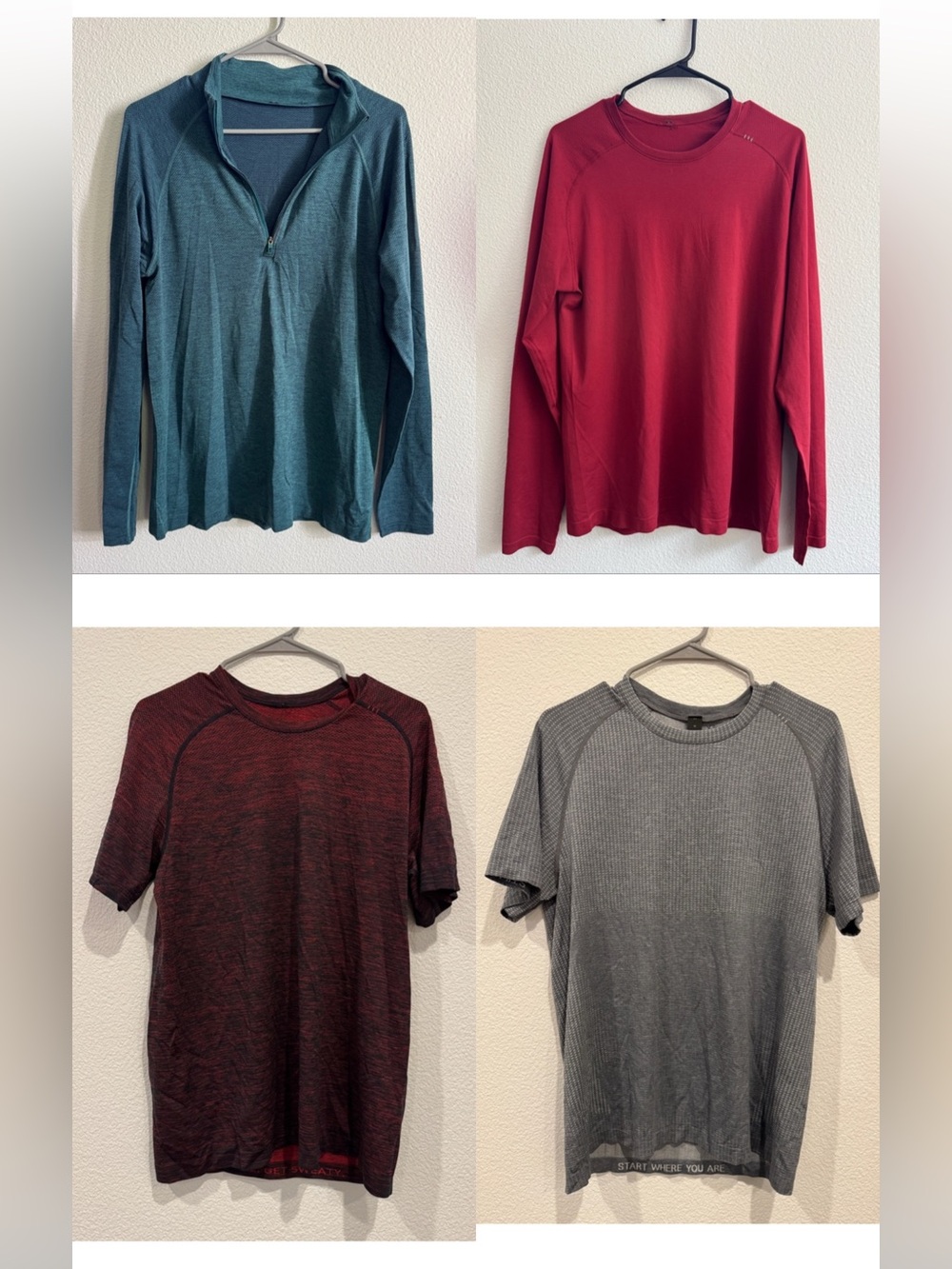 Lululemon men’s metal vent short sleeve and long sleeve tops *4 bundle*